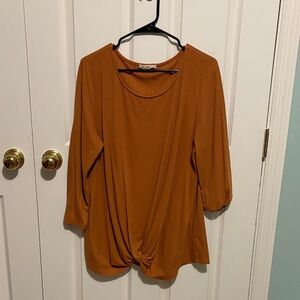 Casual Women's Carmel Shirt with Front Knot